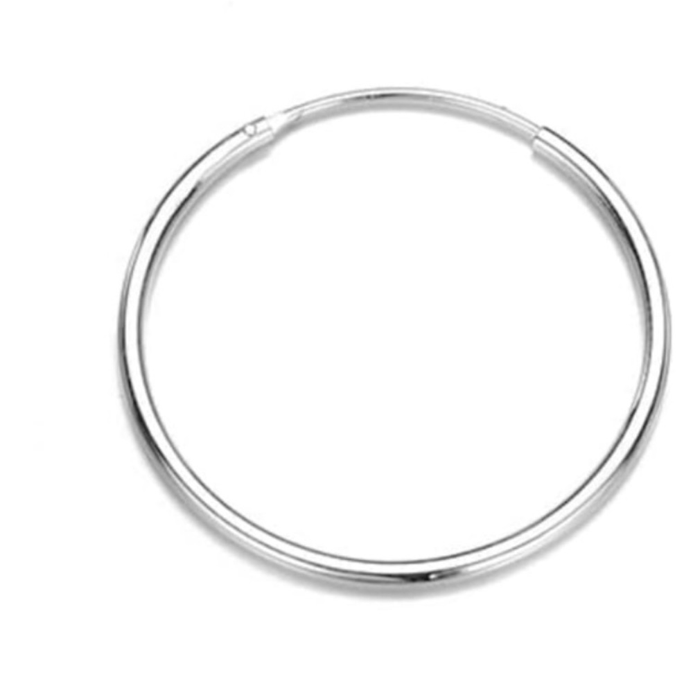 STAINLESS STEEL ROUND MINIMALIST HOOP EARRING - Picture 7 of 8